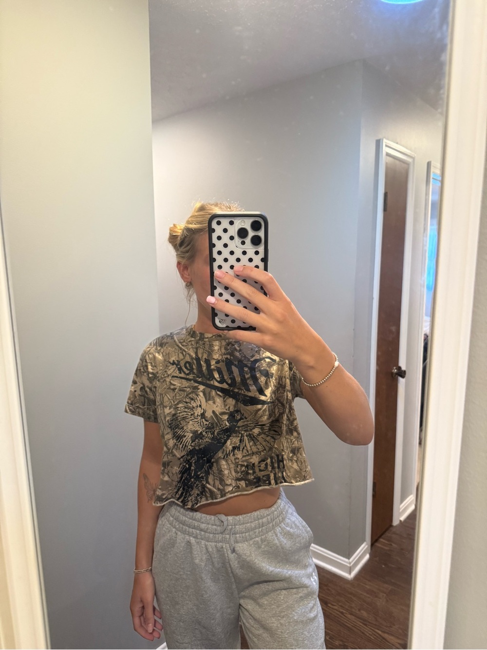 Miller camo cropped tee